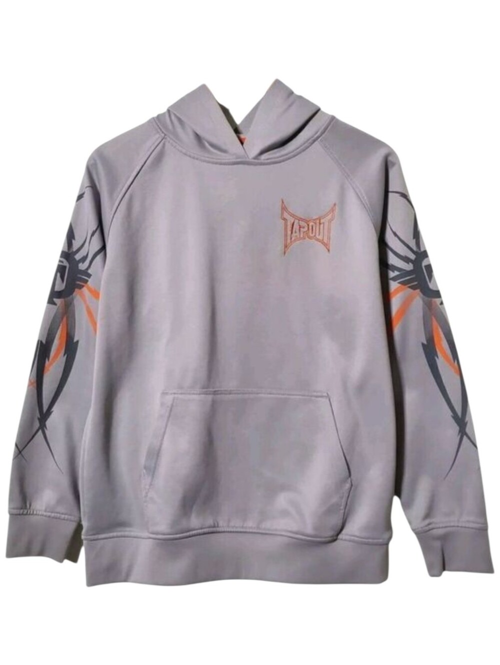 Tapout Hoodie Sweatshirt Size Youth Large Gray Graphic Print Boys
